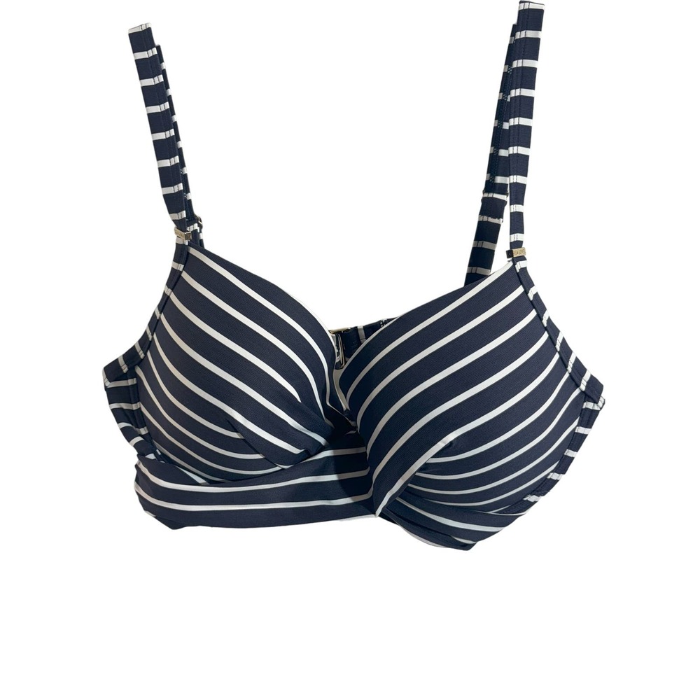 Sealevel NWT Chamarel Cross Front Underwire Bra Size 8 Fits D/DD cup Night Sky